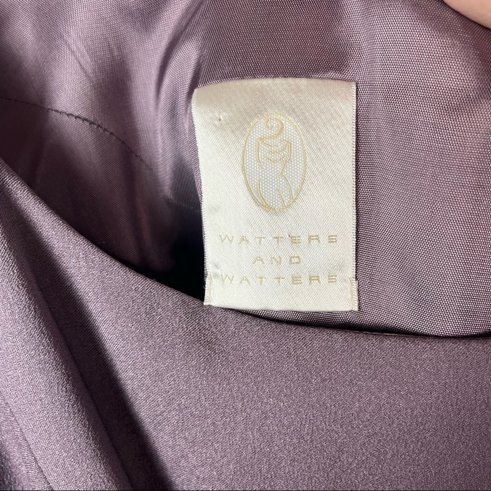 Watters and Watters Purple Mother of the Bride Purple Maxi Dress Suit 14 - Picture 10 of 12